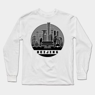 Beijing China Skyline Long Sleeve T-Shirt